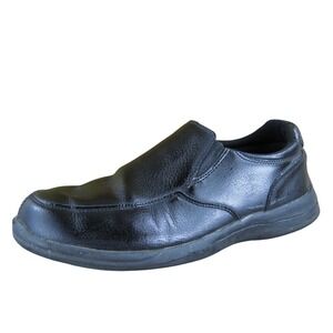 TredSafe Men's Easy Slip Resist Loafer Black Leather Size 9.5 Medium ‎ Used 2025